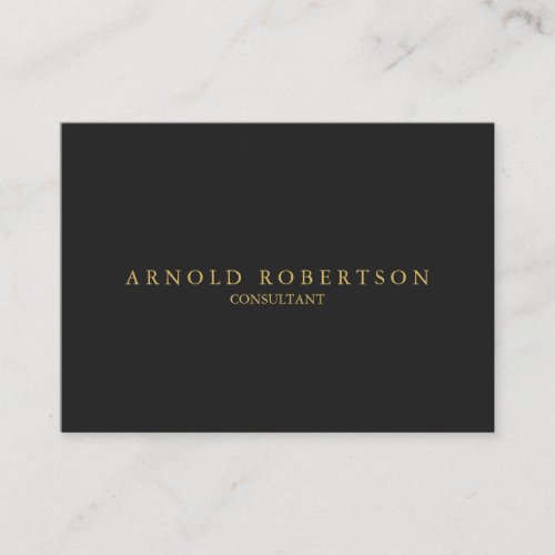 Large Plain Gray Gold Professional Business Card