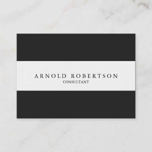 Large Plain Gray White Professional Business Card