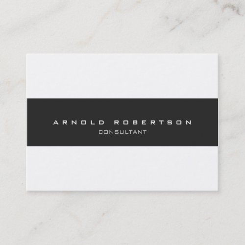 Large Plain Grey White Professional Business Card