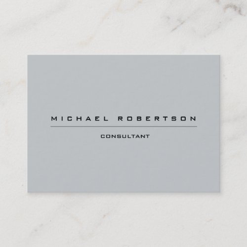 Large Plain Unique Special Grey Business Card