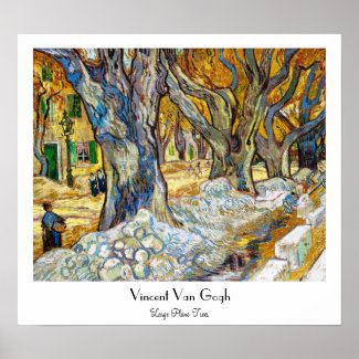 Large Plane Trees by Vincent Van Gogh Poster