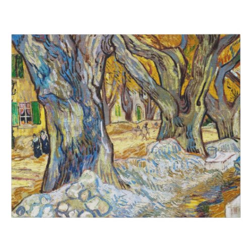 Large Plane Trees by Vincent Van Gogh vibrant art Faux Canvas Print