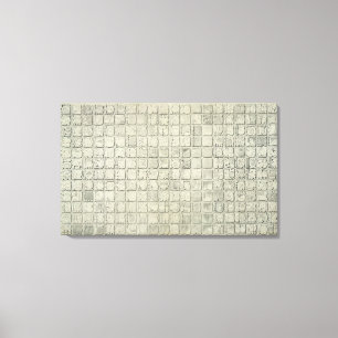 Large plaque with ideographic writing from the Tem Canvas Print