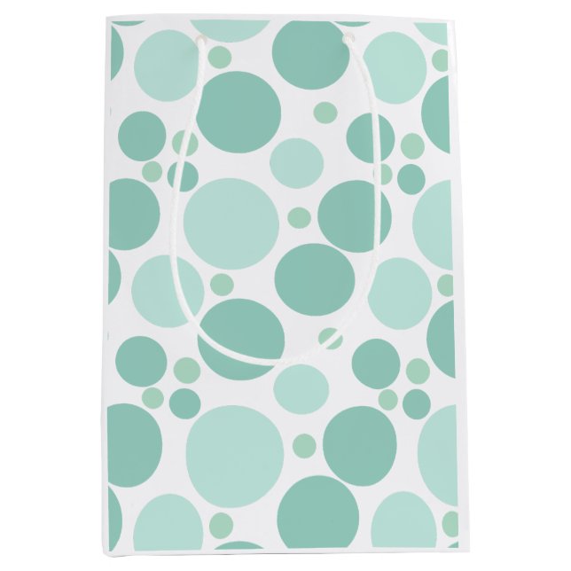 Large Playful Circles Geometric  Medium Gift Bag (Front)