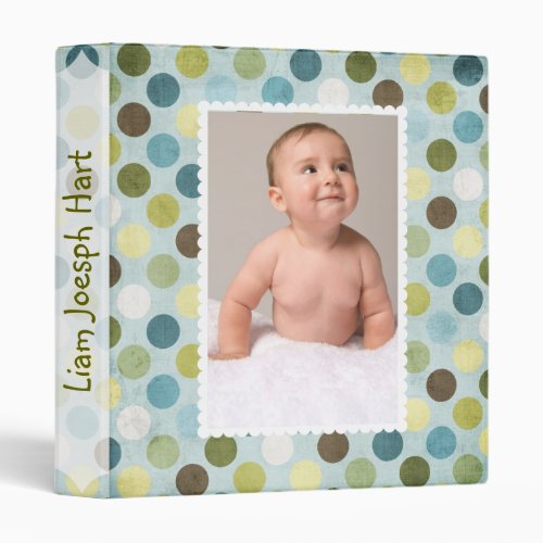 Large Polka Dot Baby Album Binder