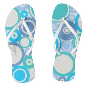 Large Polka Dots Beach Theme Flip Flop by stopnbuy at Zazzle