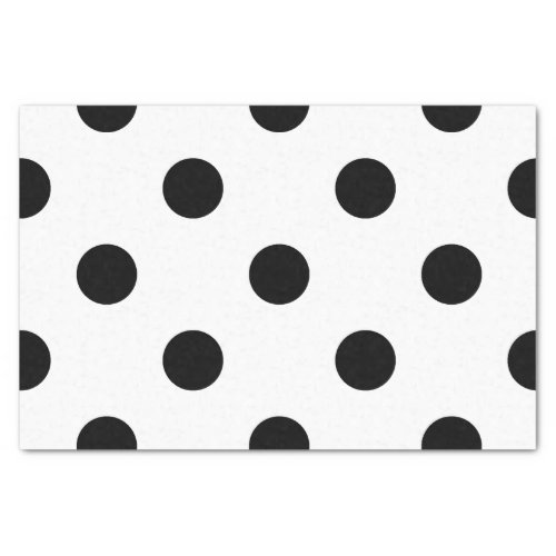 Large Polka Dots _ Black on White Tissue Paper