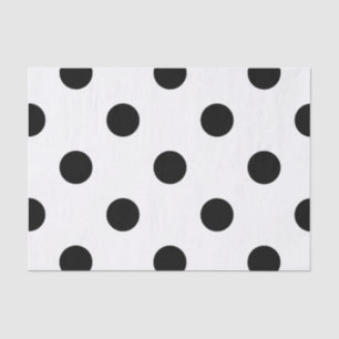 Large Polka Dots - Black on White Tissue Paper