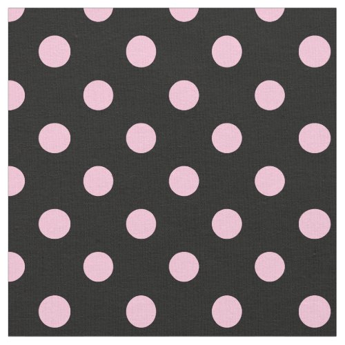 Large Polka Dots _ Cotton Candy on Black Fabric