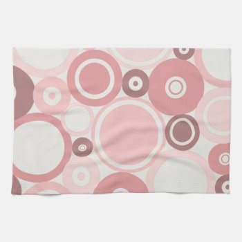 Large Polka Dots Peach Theme Kitchen Towel by stopnbuy at Zazzle