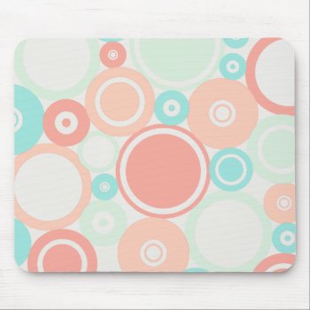 Large Polka Dots Peach Theme Mousepad by stopnbuy at Zazzle