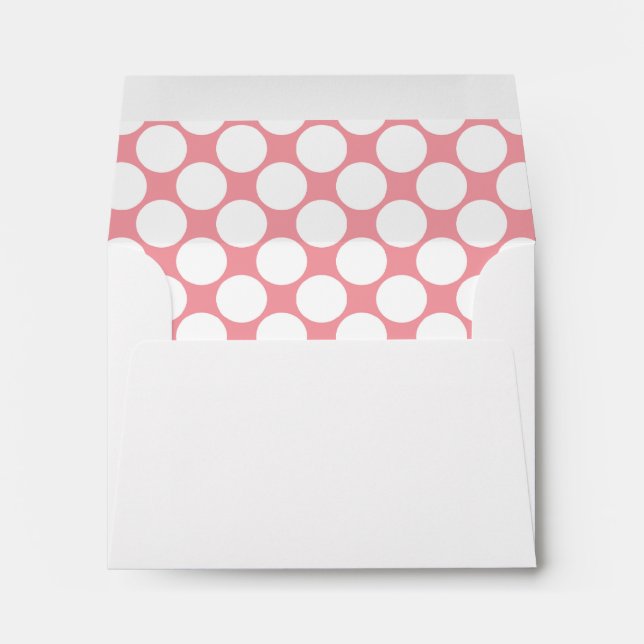 Large Polka Dots {Pink} Envelope (Back (Bottom))