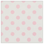 Large Polka Dots - Pink on White Fabric