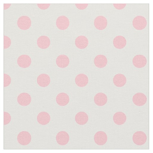 Large Polka Dots - Pink on White Fabric