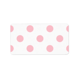 Large Polka Dots - Pink on White Label