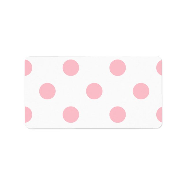 Large Polka Dots - Pink on White Label (Front)