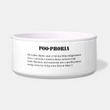 Large Poo-Phoria Cat Bowl 