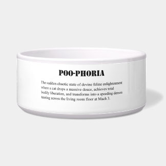 Large Poo-Phoria Cat Bowl 
