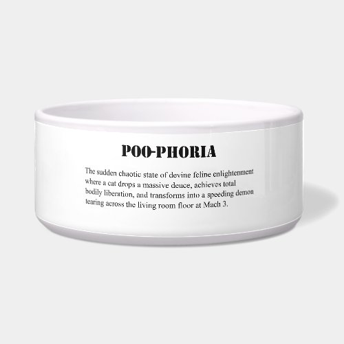 Large Poo-Phoria Cat Bowl