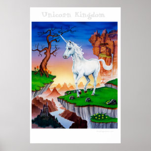 Large poster fantasy art magical Unicorn Kingdom