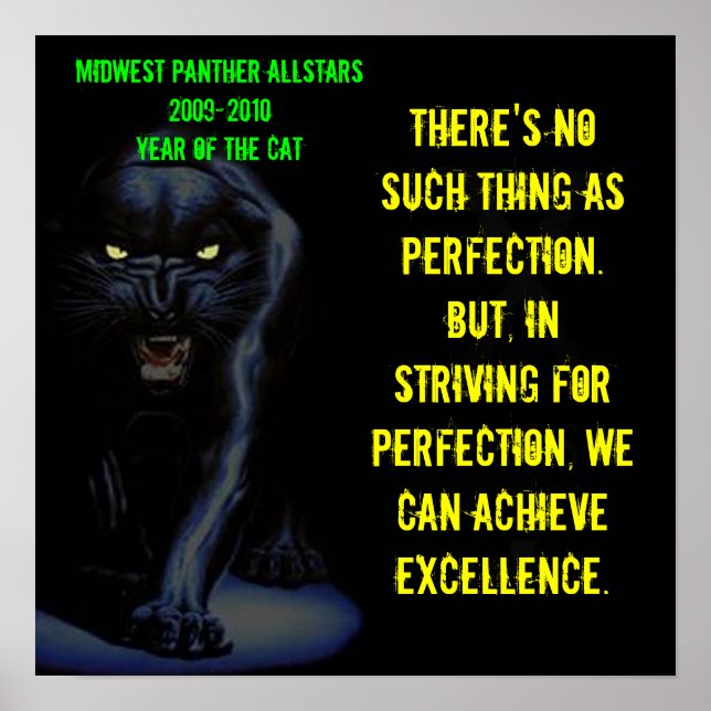 Large Poster - No such thing as perfection (Front)