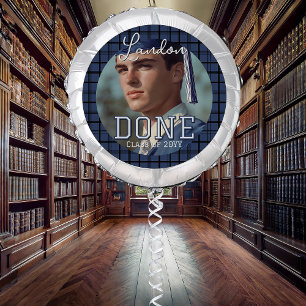 Large Preppy Graduation Photo Class Year DONE Balloon