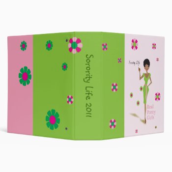 Large Pretty Girls Pink And Green Binder by dawnfx at Zazzle
