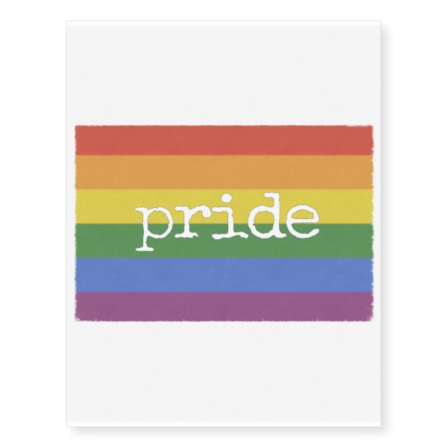 Large Pride Temporary Tattoo rainbow (Front)