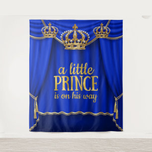Large Prince Crown Baby Shower Backdrop