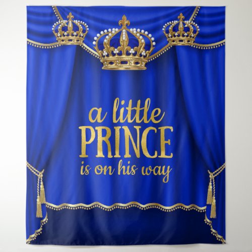 Large Prince Crown Baby Shower Backdrop
