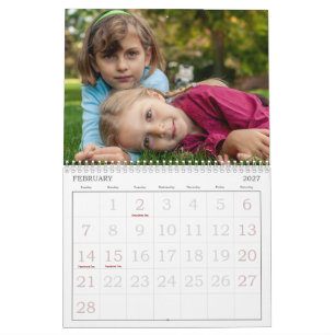 Large Print 2027 Personalized Family Photo Calendar