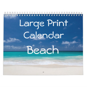 Large Print Beach Photo Calendar