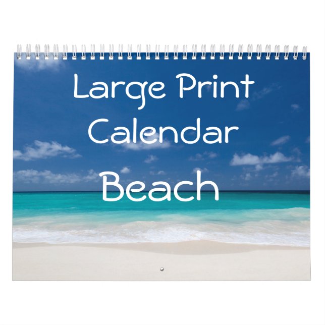 Large Print Beach Photo Calendar (Cover)