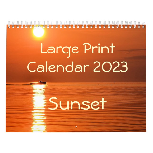 Large Print Calendar 2023 - Sunset (Cover)
