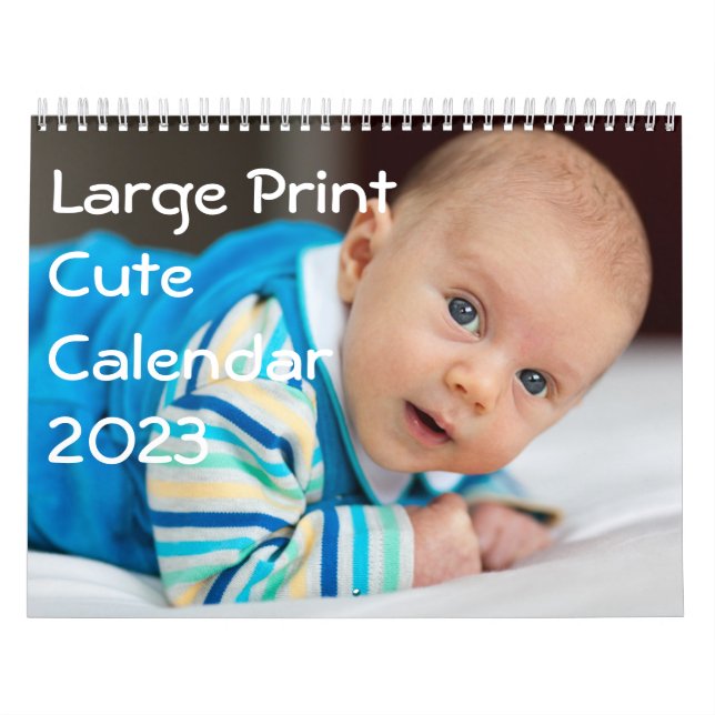 Large Print Cute Calendar 2023 (Cover)