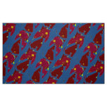 Large Print Flipflops in Red and Blue Fabric