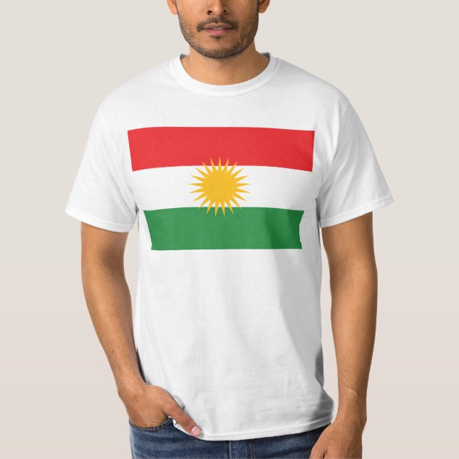 LARGE PRINT Kurdistan Flag T-Shirt (Front)