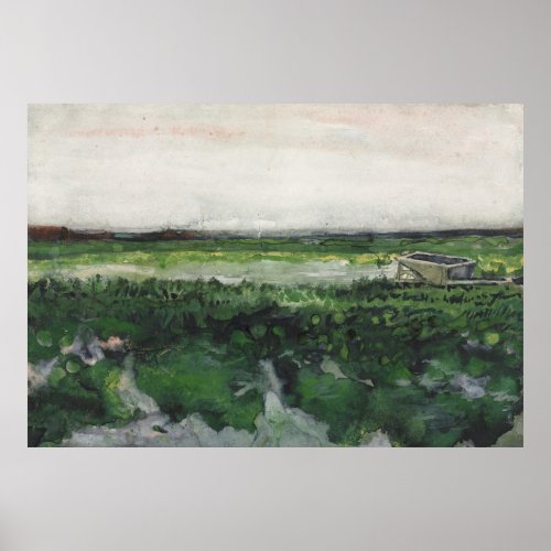 Large print Landscape with Wheelbarrow Poster