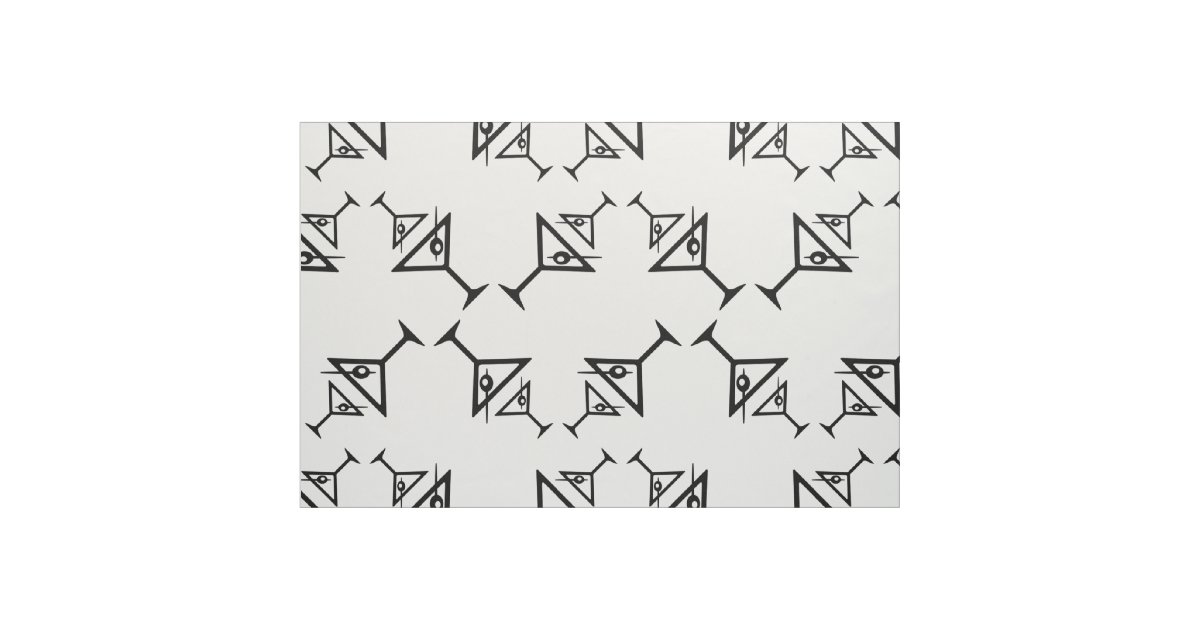 Large Print Martini Glasses Retro Martini Pattern Fabric