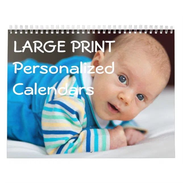 Large Print Personalized Calendars Zazzle