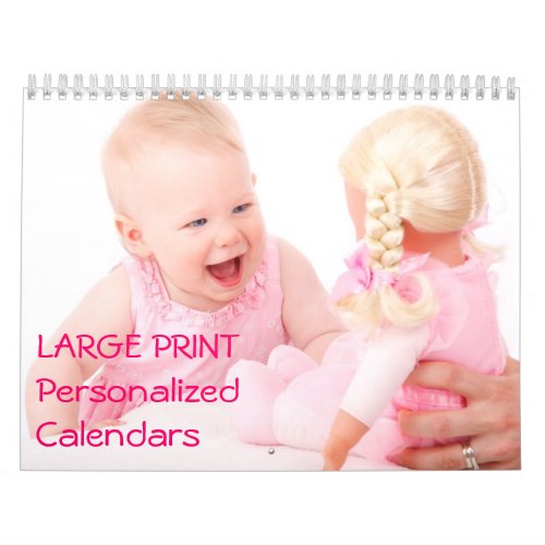 Large Print Personalized Calendars