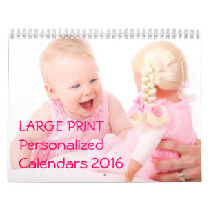 Large Print Personalized Calendars 2016