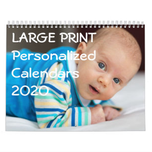 Large Print Personalized Calendars 2020