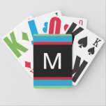 Large Print Playing Cards<br><div class="desc">Large print playing cards are the perfect playing cards for someone who has vision problems. This deck of playing cards features green, blue, red and black stripes on the back of each card with a monogram in white. These are simply the best kind of cards for someone with vision problems...</div>