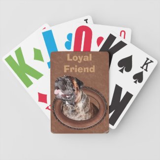Large Print Playing Cards with Dog
