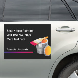 Large Professional Painting Magnetic Car Signs