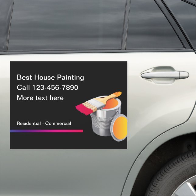 Large Professional Painting Magnetic Car Signs (In Situ)