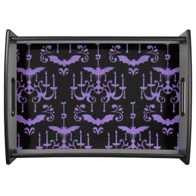 Large Purple Bat Chandelier Serving Tray (Front)
