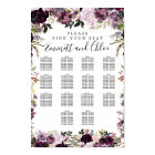 Large Purple Pink Floral 14-Table Seating Chart