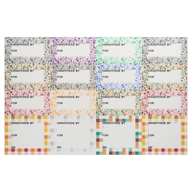 Large Quilt Labels - Paisley and Gingham Fabric (Fat Quarter)